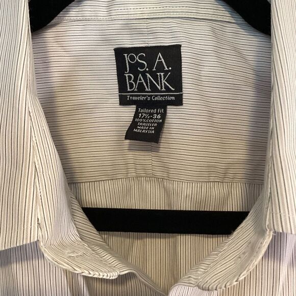 JoS A. Bank - Big Men’s Traveler’s Collection Tailored Fit Dress Shirt - 17-1/2” - Picture 3 of 5